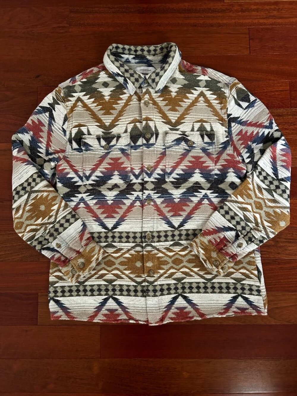 Urban Outfitters Aztec Southwestern Button Down Shirt Shacket Size Large Men's